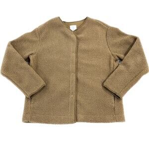 Joie Sherpa Teddy Oversized Cardigan Snap Jacket